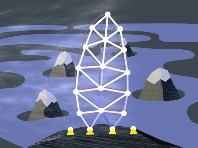 Live wind loading of a tower in Make A Scape
